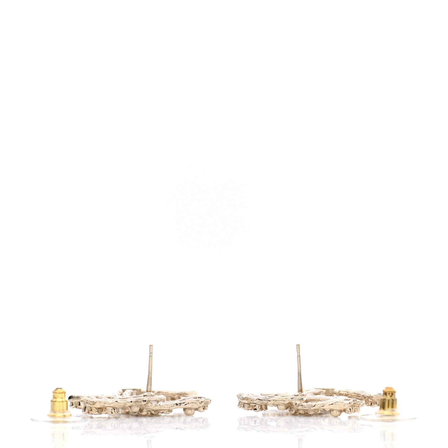 Crystal CC Camellia Earrings Gold