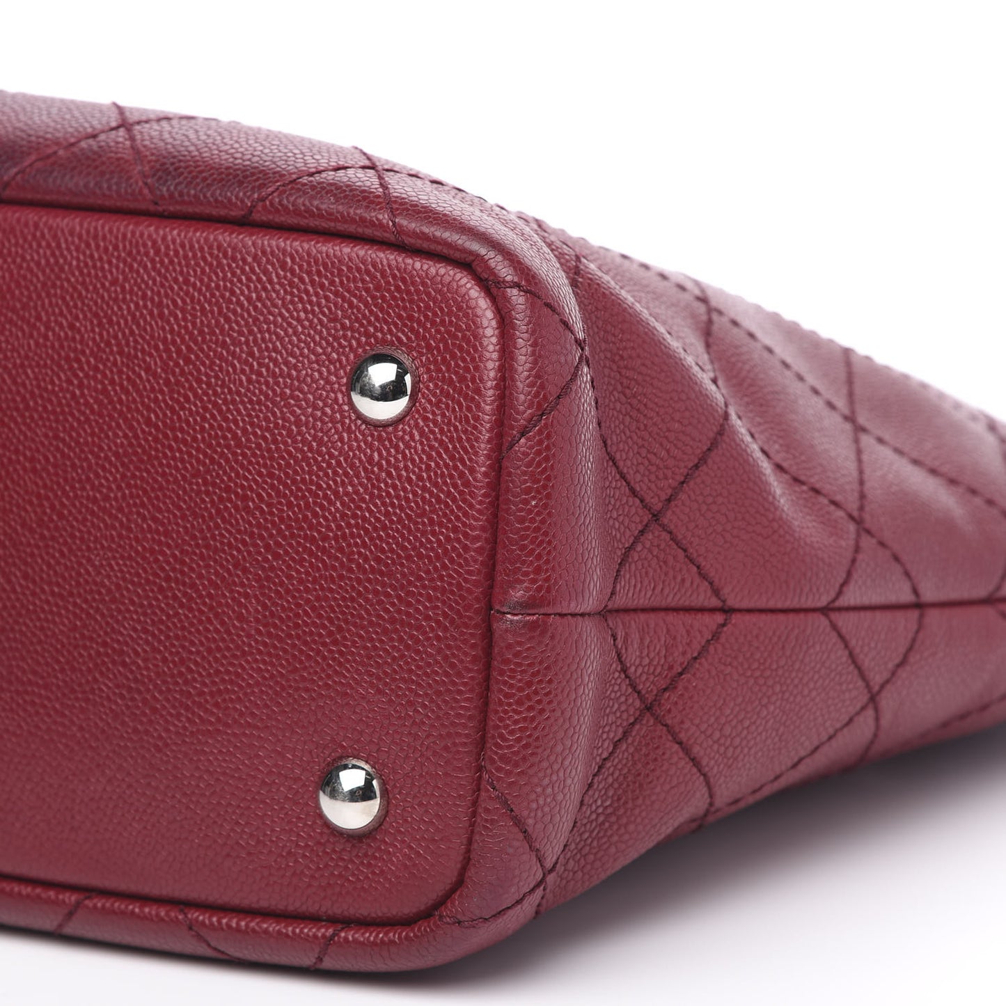 Grained Calfskin Shopping Fever Tote Red
