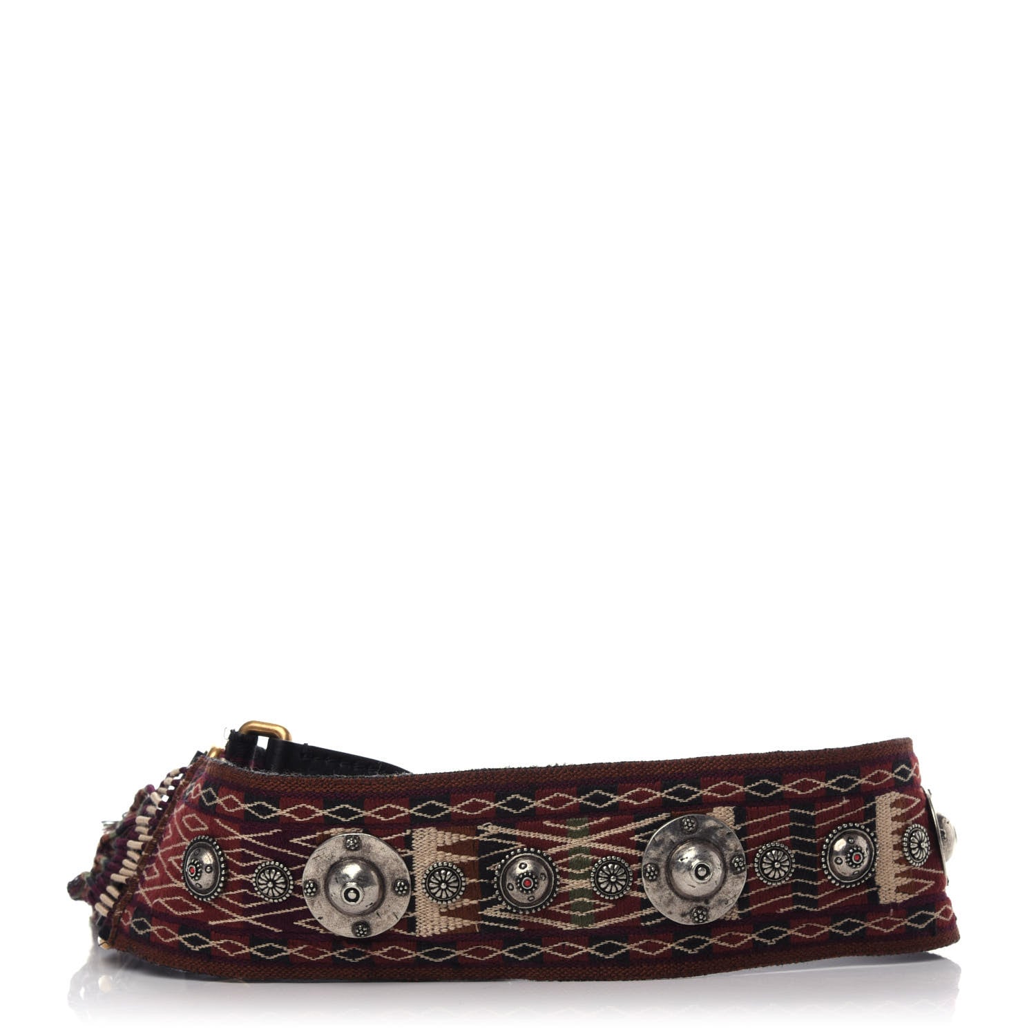 Christian Dior Canvas Studded Bohemian-Inspired Shoulder Strap Black 3 of 6