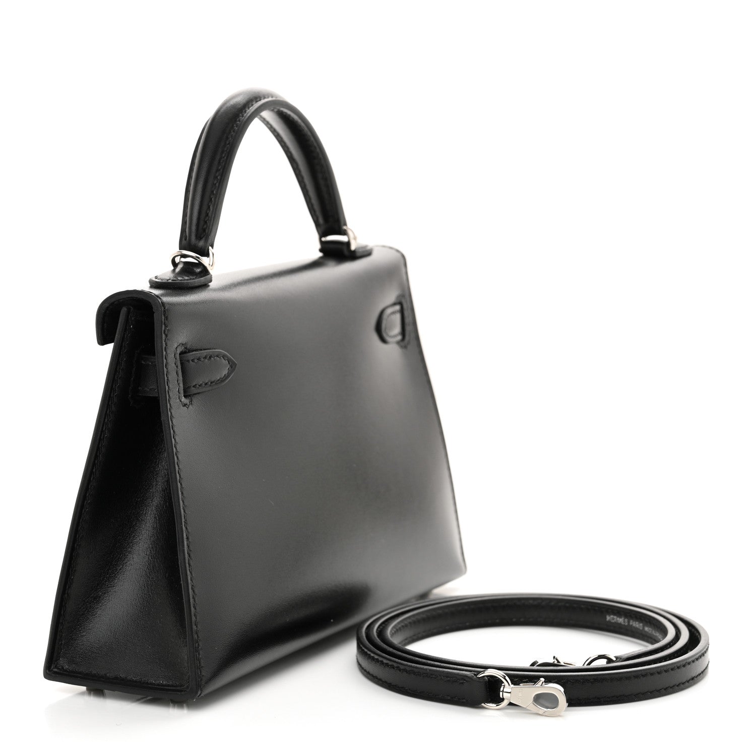 Hermes Box Studded Clouté Mini Kelly Sellier 20 Black 3 of 11