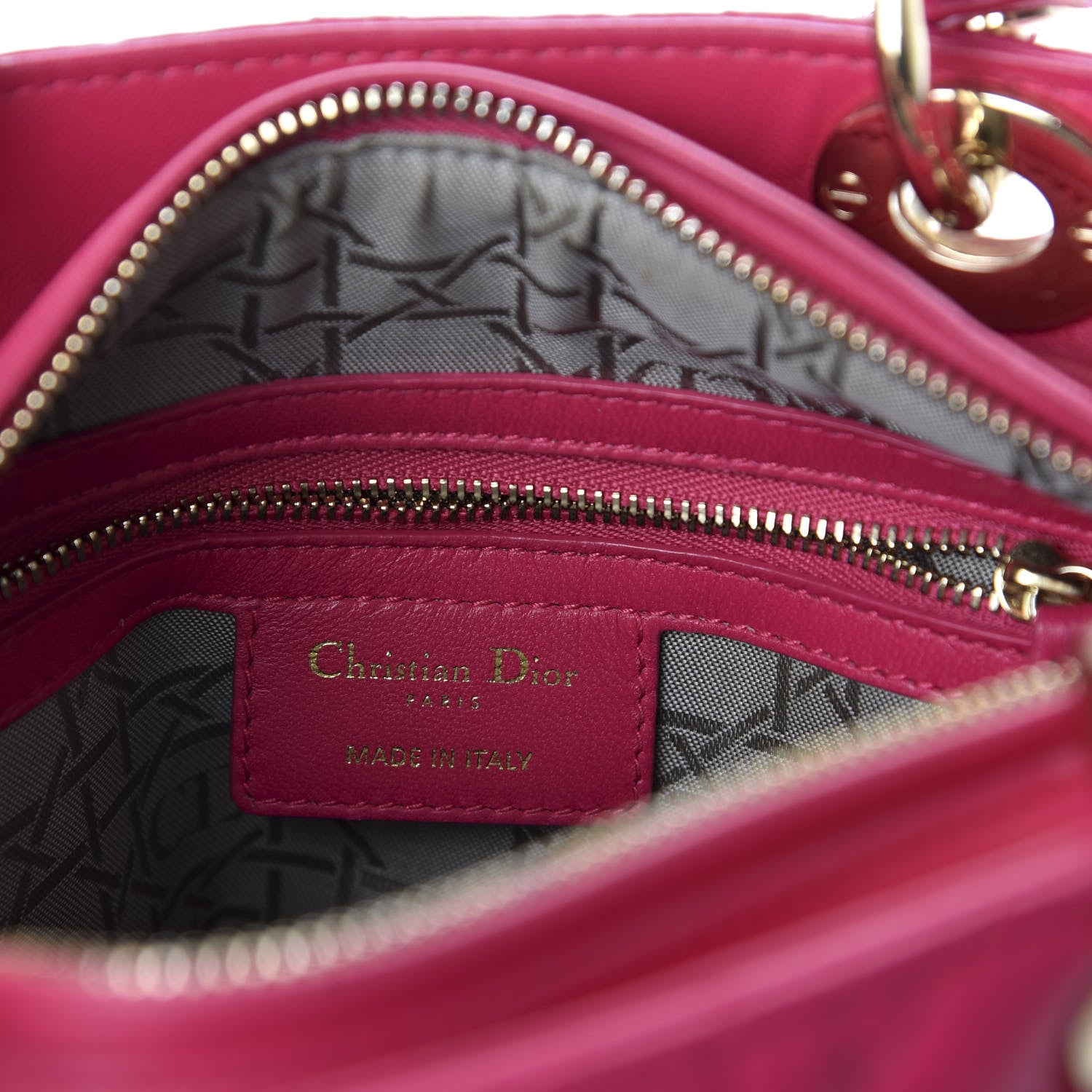 Christian Dior Lambskin Cannage Medium Lady Dior Pink 6 of 9