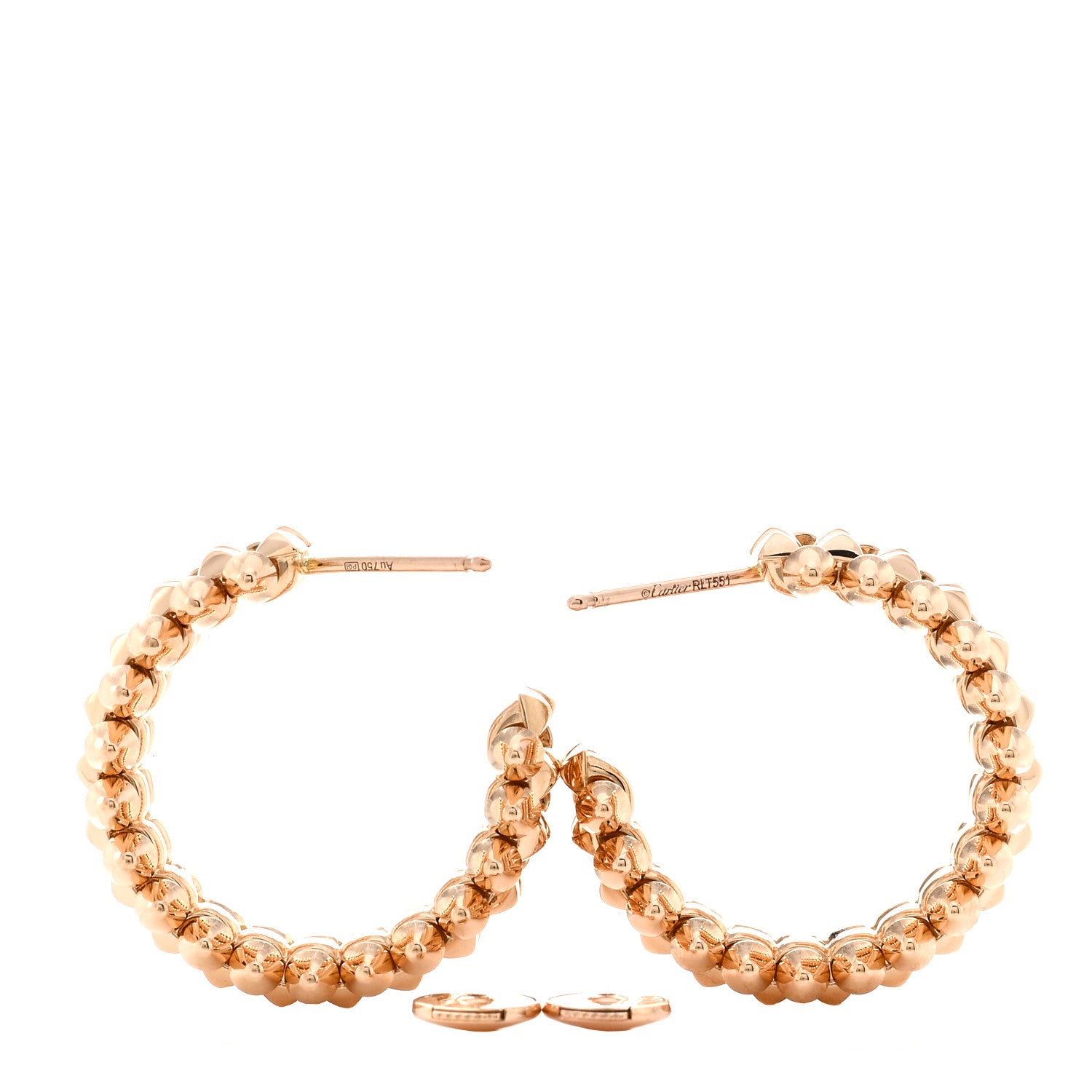 Cartier 18K Pink Gold Clash de Cartier Double Row Earrings 3 of 4