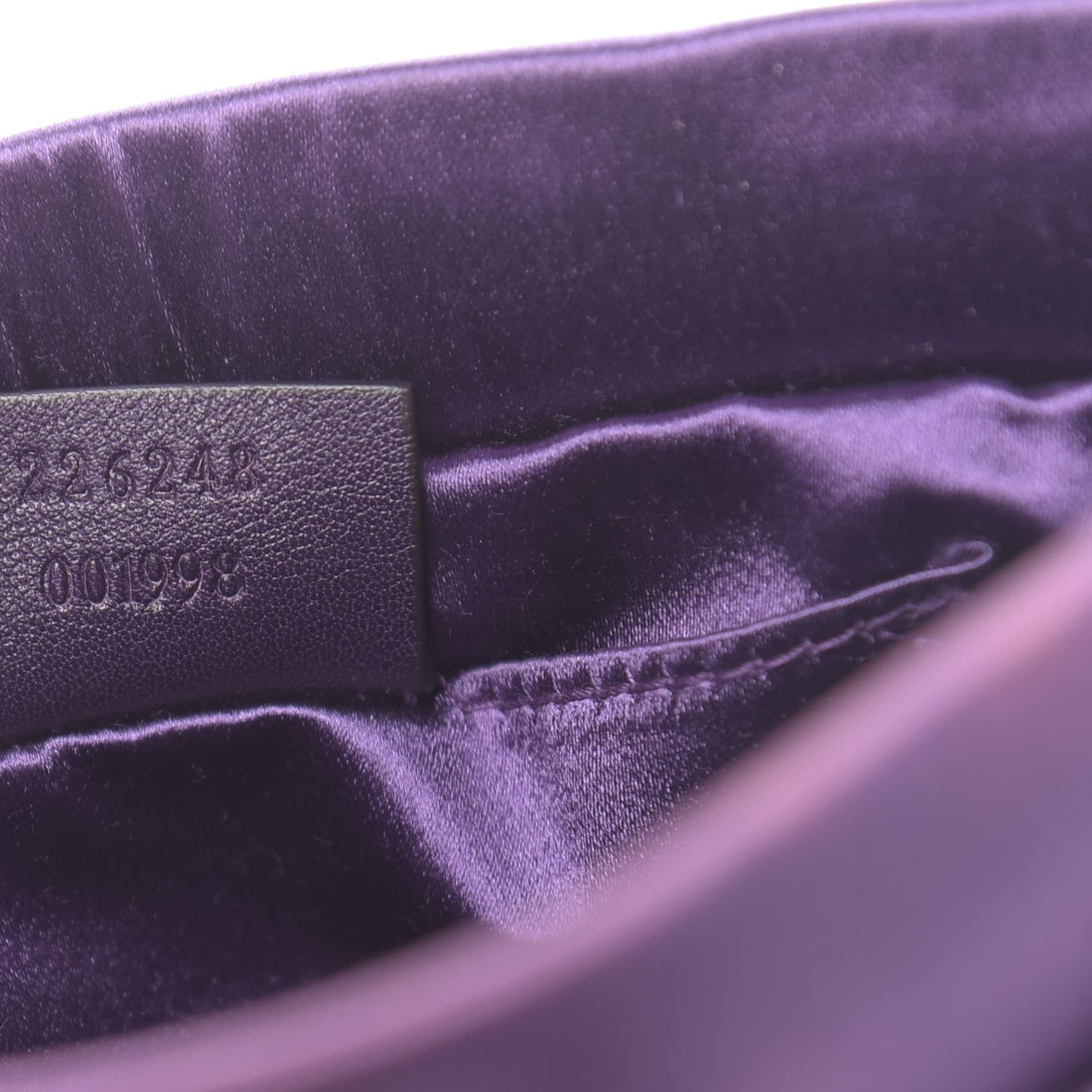 Gucci Satin Hysteria Clutch Purple 7 of 10