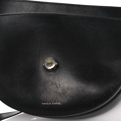 Mansur Gavriel Calfskin Saddle Crossbody Bag Black 12 of 18