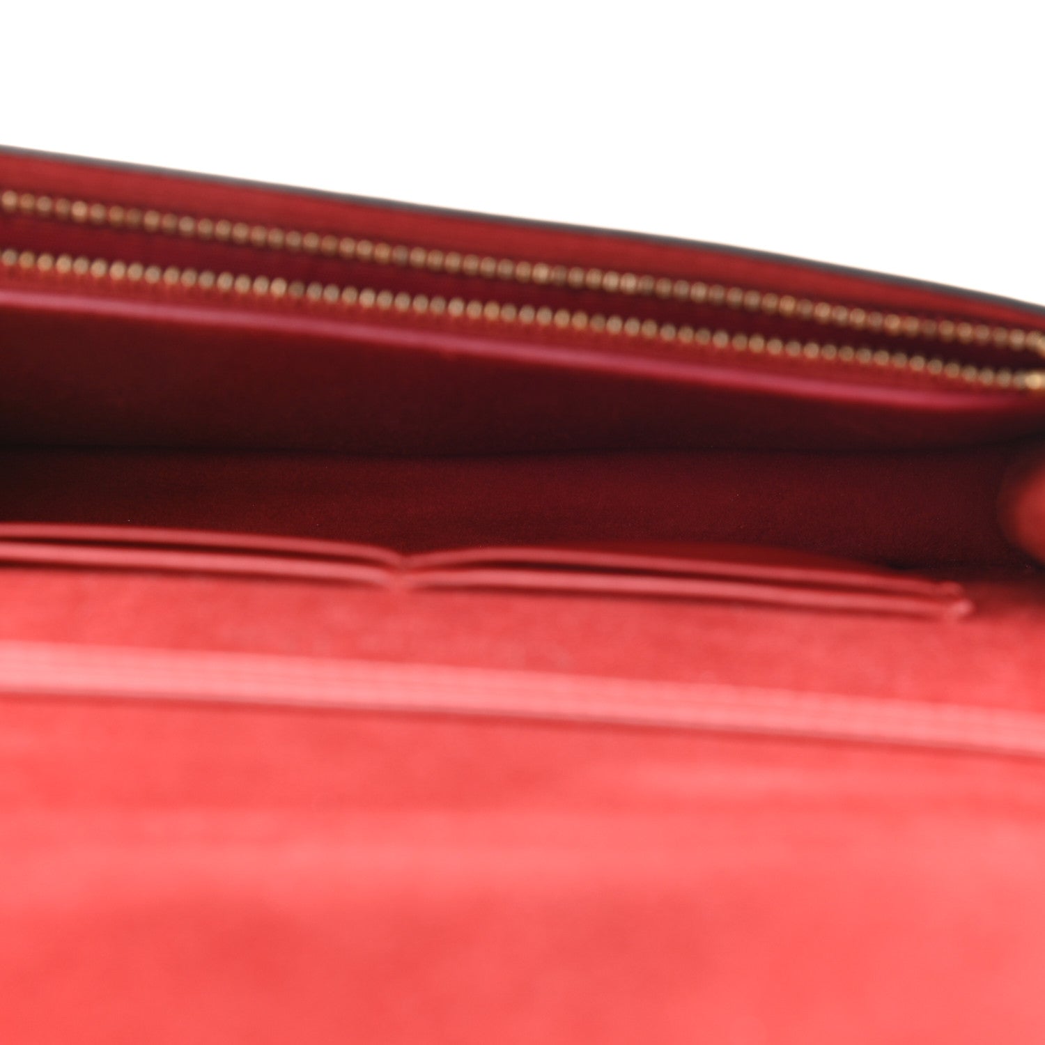 Christian Dior Calfskin Embossed Stars Wallet on Chain Rouge Gold 5 of 10