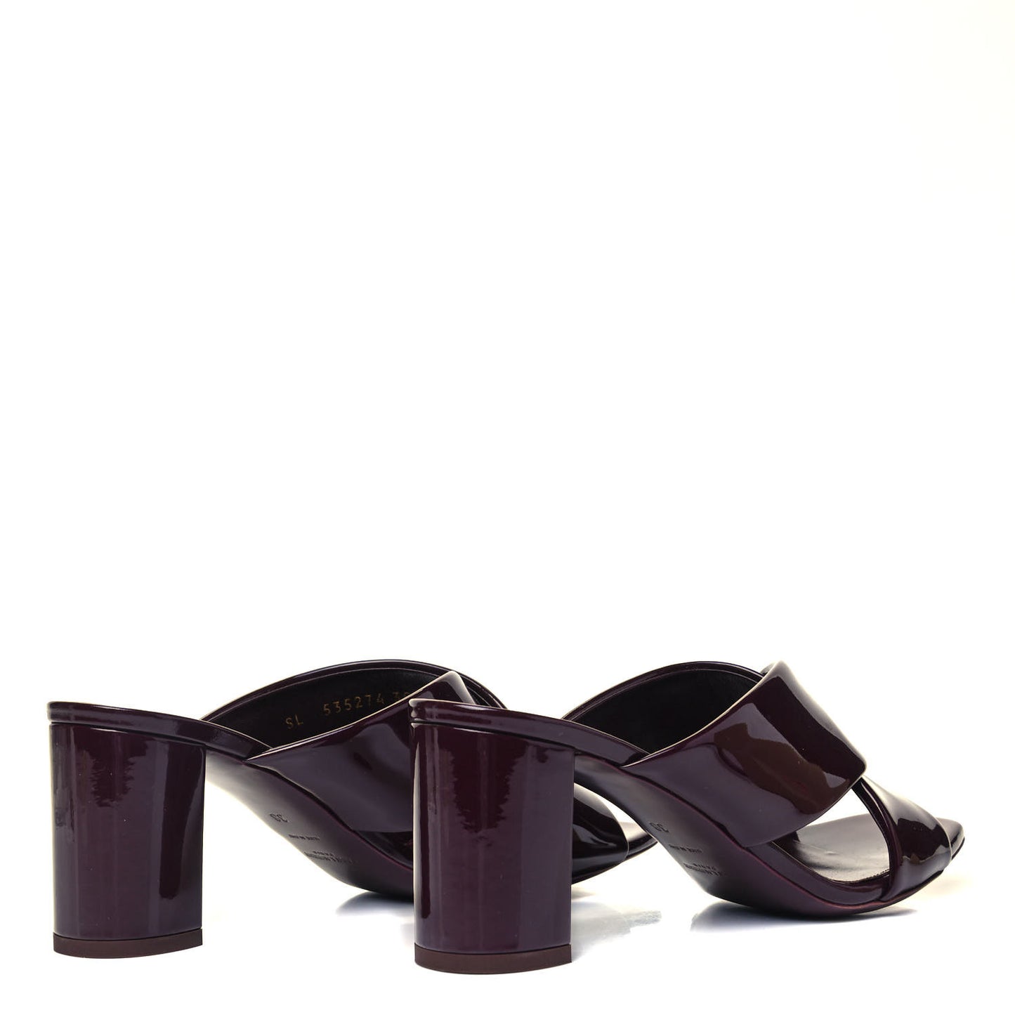 Patent LouLou Mules 38 Barolo