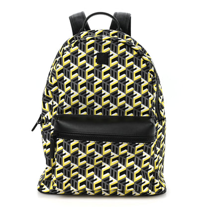 MCM Cubic Monogram Medium Backpack Black Yellow 1 of 10