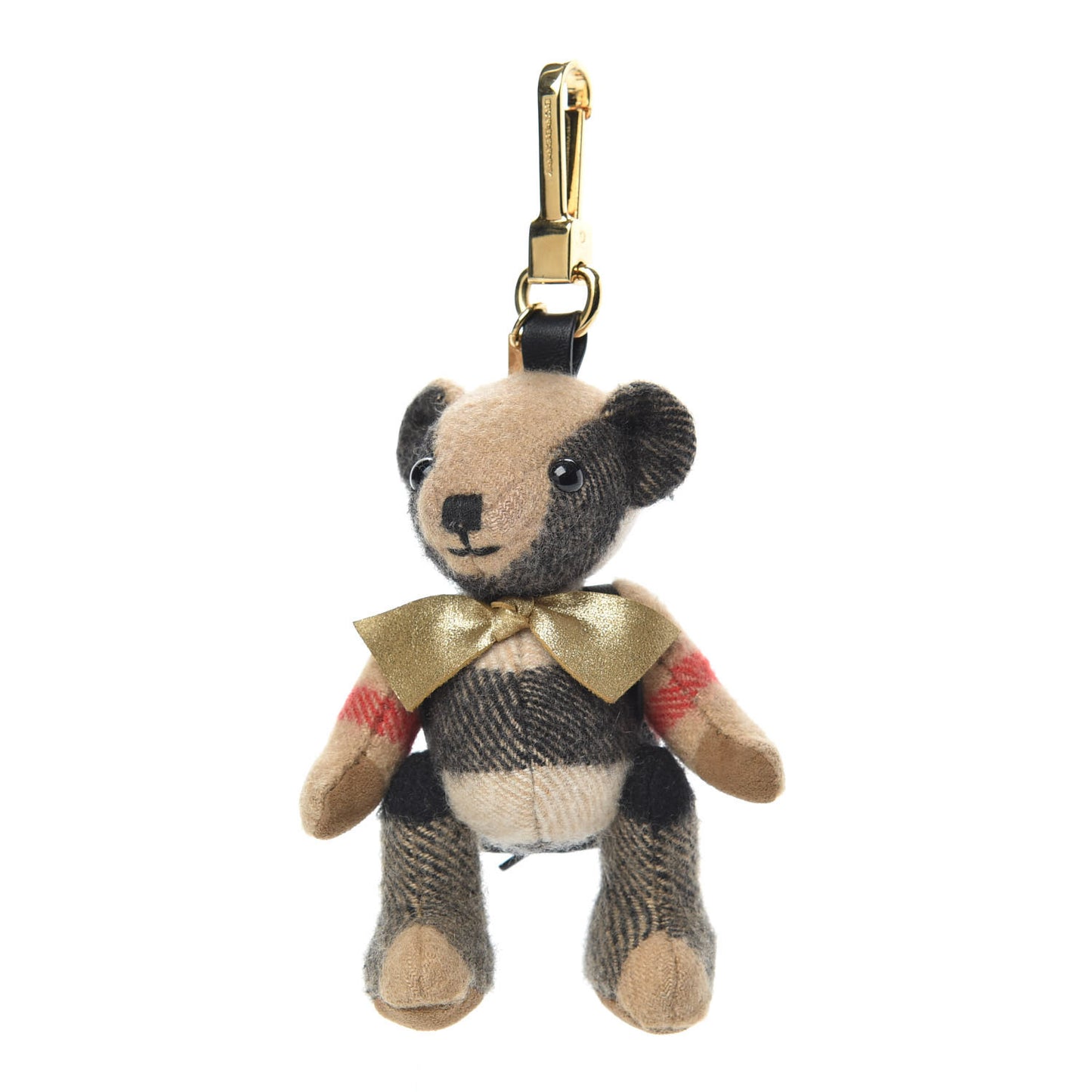 Cashmere House Check Thomas Rucksack Bear Bag Charm Camel