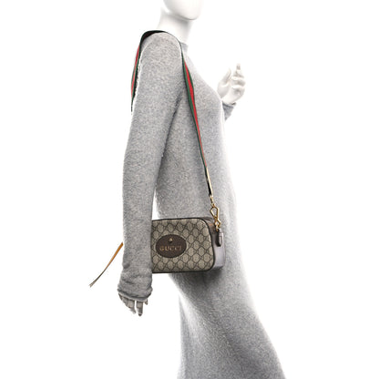 Gucci GG Supreme Monogram Web Neo Vintage Shoulder Bag Beige New Acero Crop 2 of 11