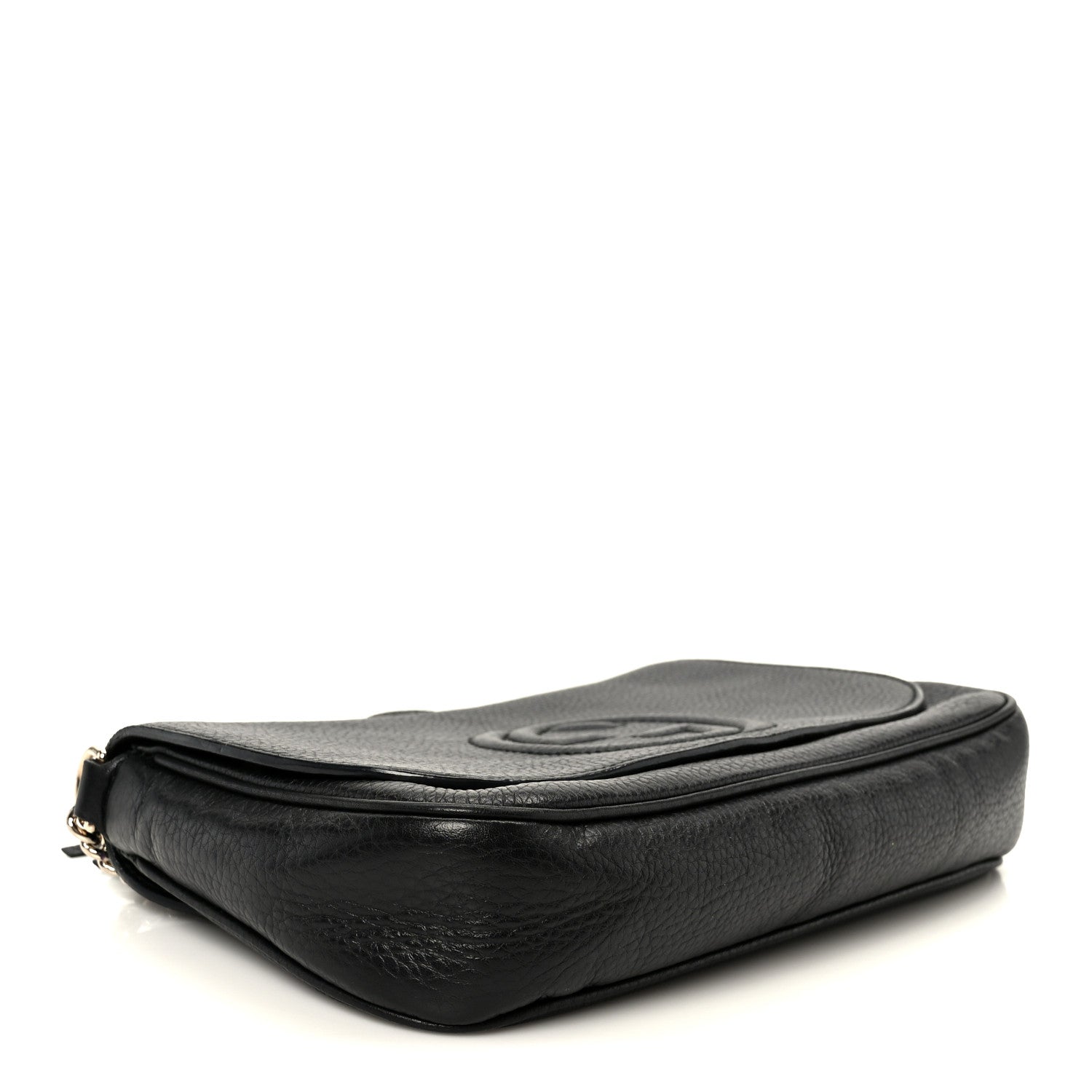 Gucci Pebbled Calfskin Medium Soho Flap Crossbody Black 4 of 11