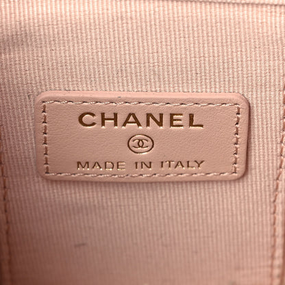 Chanel Caviar Quilted Mini Vanity Case With Chain Light Beige 6 of 9