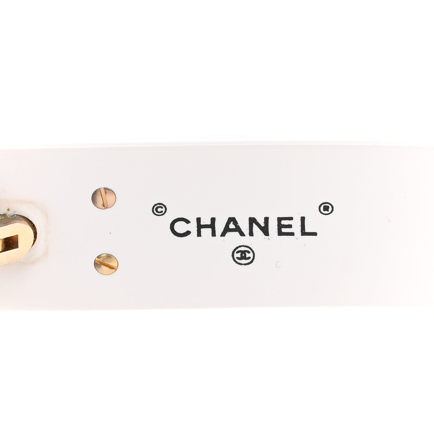 Acetate Logo Round Sunglasses 01949 White