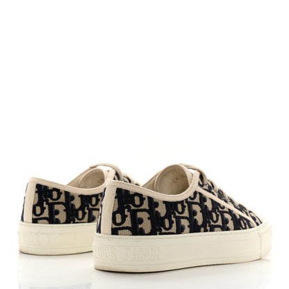 Christian Dior Canvas Oblique Walk'N'Dior Low Top Sneakers 37 Deep Blue 4 of 8