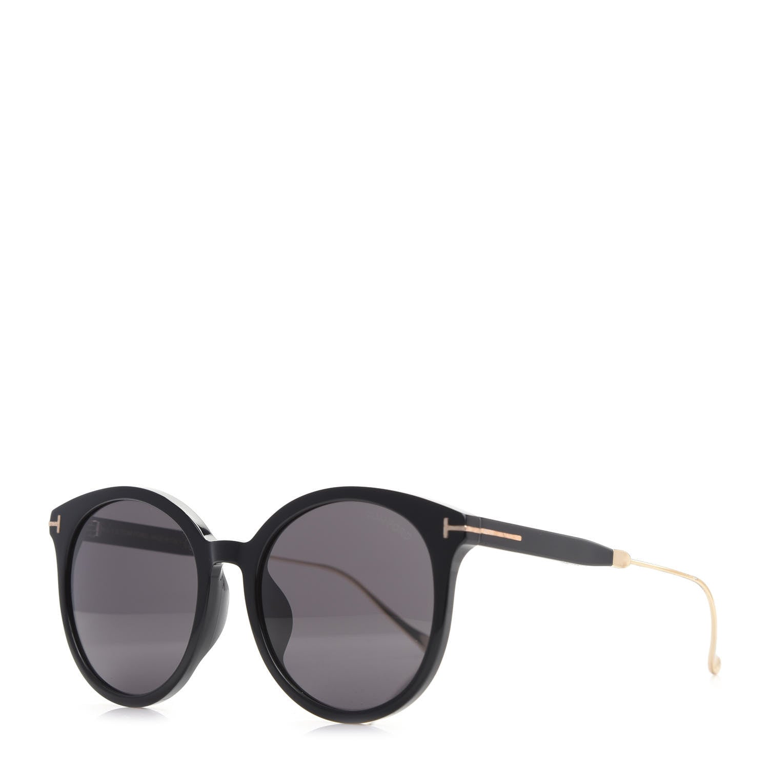 Tom Ford Round TF642-K Sunglasses Black 1 of 8