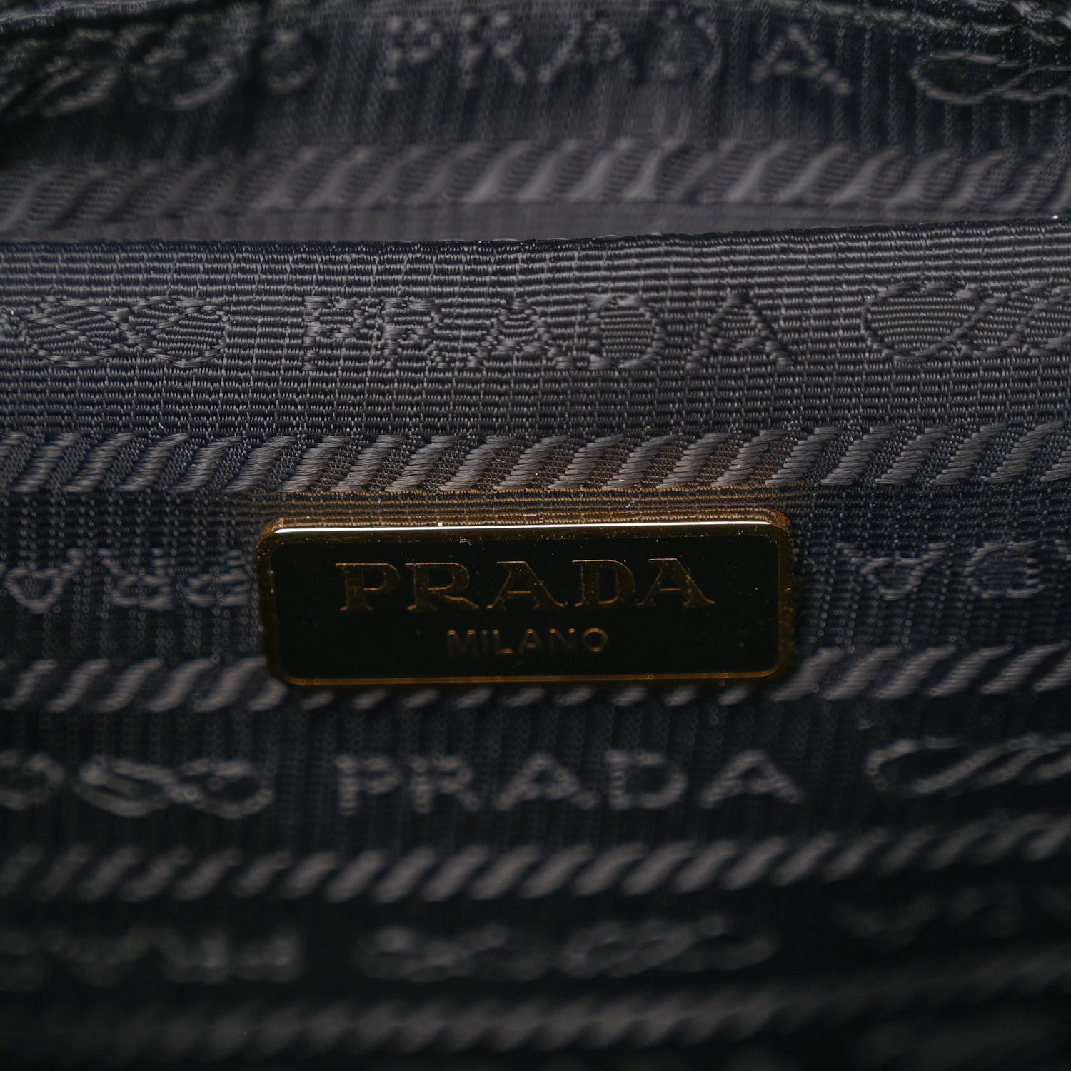 Prada Wicker Canvas Saffiano Bucket Bag Black 6 of 9