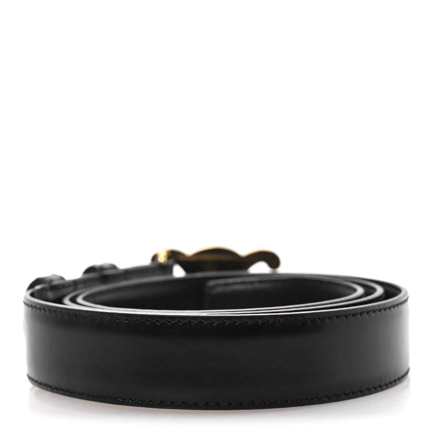 Celine Box Calfskin Medium Triomphe Belt 80 32 Black 2 of 7