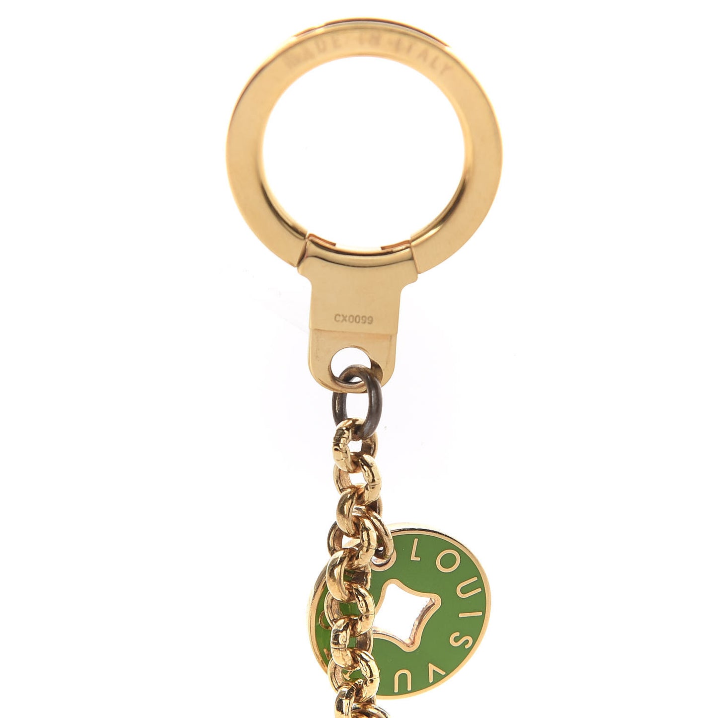 Enamel Looping Key Chain Bag Charm Multicolor