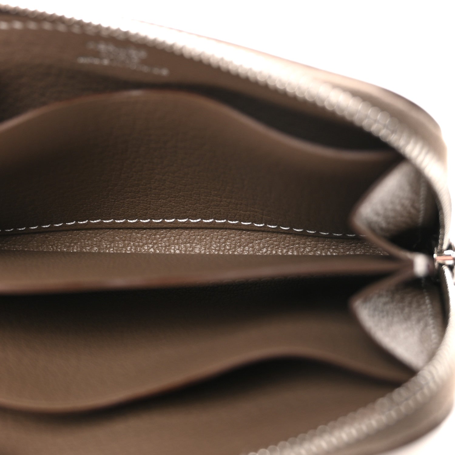 Hermes Evercolor Zipengo Chaine D'Ancre Compact Card Holder Etoupe 5 of 7