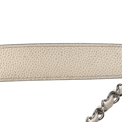 Chanel Perforated Grained Calfskin Small Shopping Tote White 14 of 18