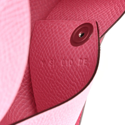 Hermes Epsom Calvi Card Case Rose Azalee 7 of 8