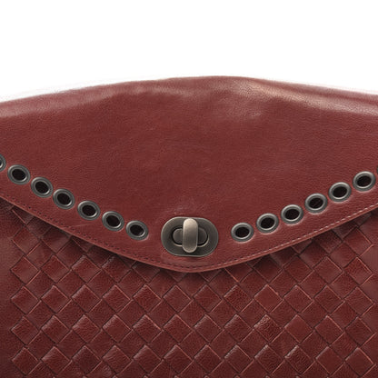 Bottega Veneta Nappa Intrecciato Grommet Flap Clutch Brique 11 of 11