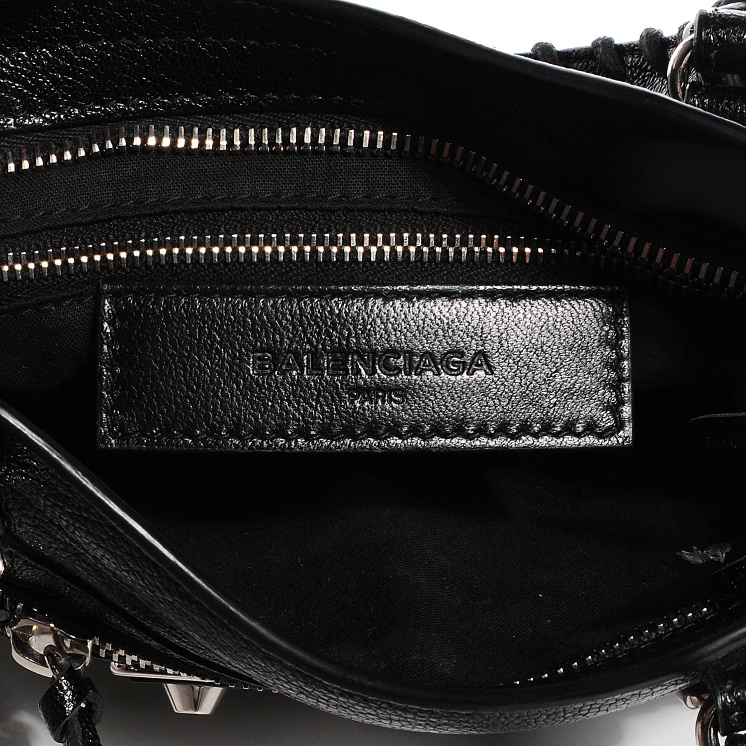 Balenciaga Chevre Silver Metallic Edge Hardware Mini City Black 6 of 15