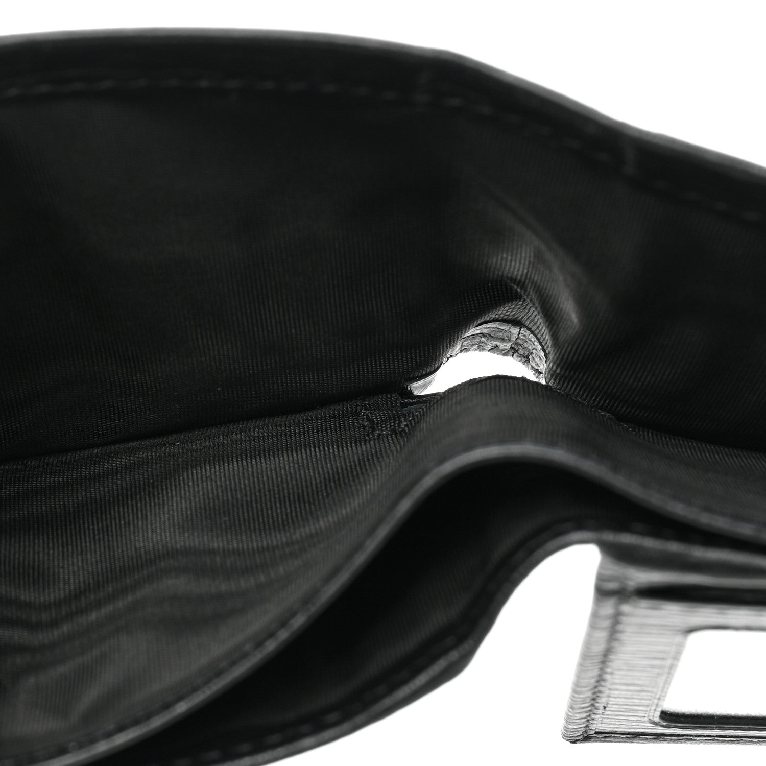 Salvatore Ferragamo Mens Stamped Calfskin Revival Bi-Fold Wallet Black 5 of 9