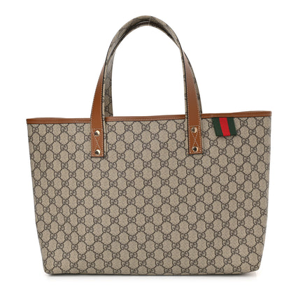 Gucci GG Plus Monogram Medium Signature Web Loop Tote Brown 1 of 10