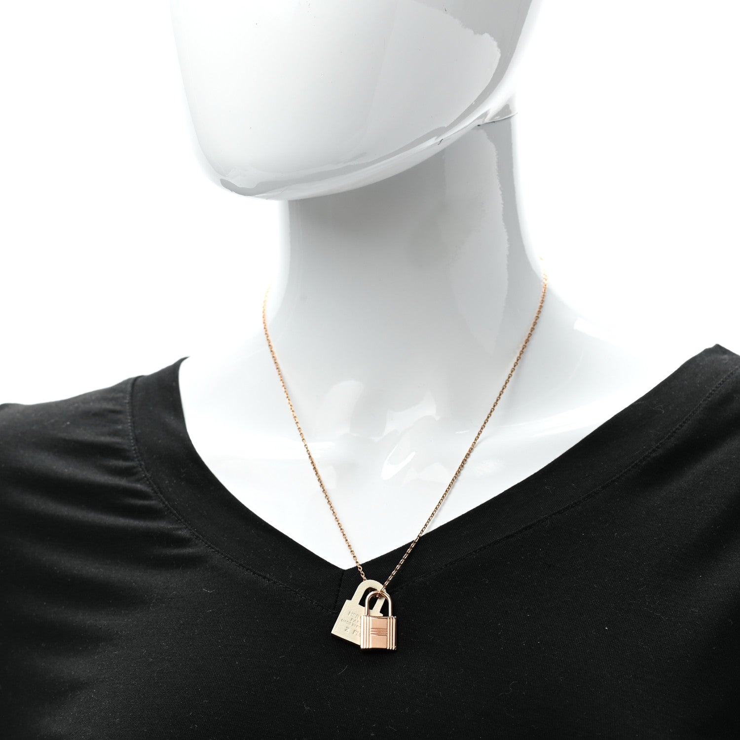 Hermes Swift Small O'Kelly Pendant Necklace White 2 of 8