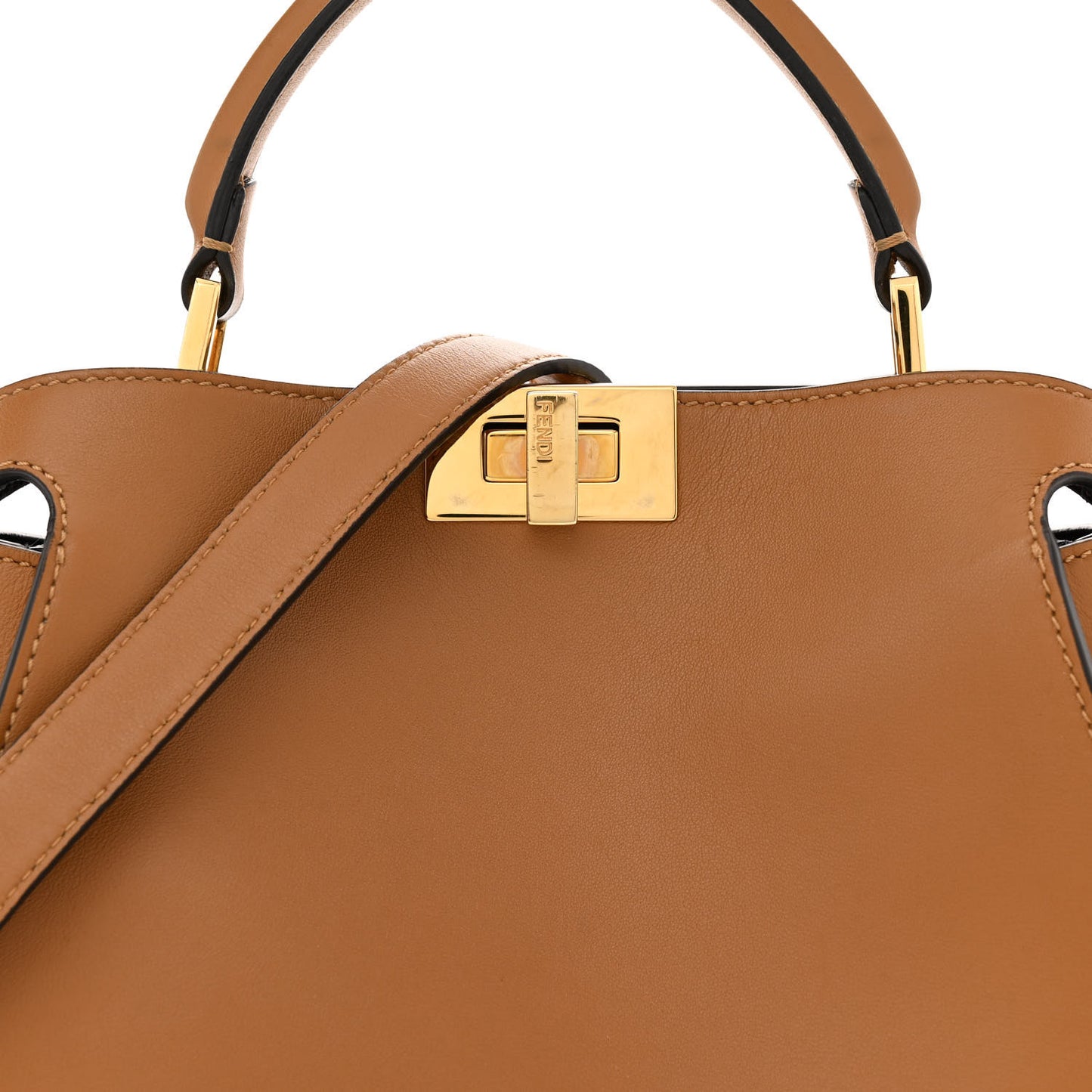 Vitello Tahiti Burro Medium Peekaboo Iconic Essentially Satchel Nocciola Asfalto Cast
