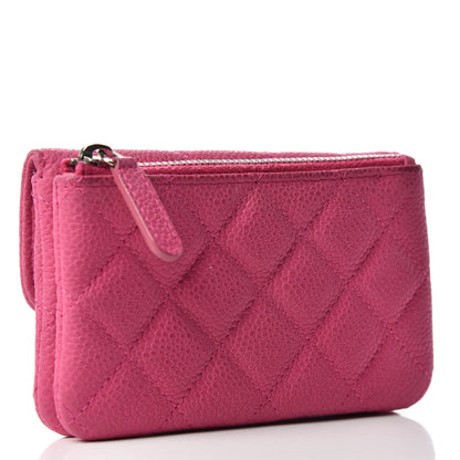 Chanel Iridescent Caviar Quilted CC Card Holder Pink 3 of 10
