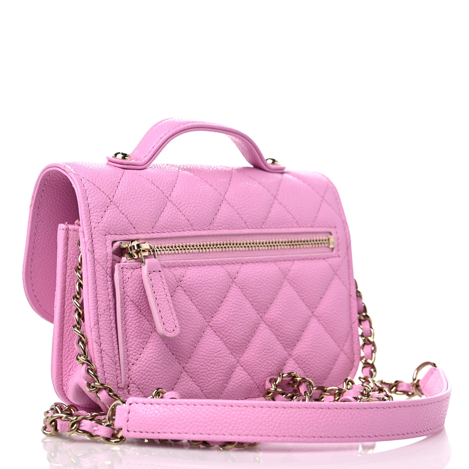 Chanel Caviar Quilted Business Affinity Clutch With Chain Flap Lilac 2 of 10