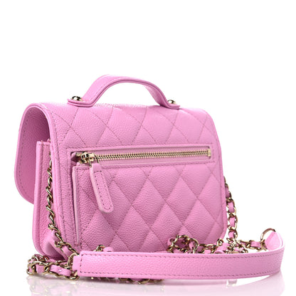 Chanel Caviar Quilted Business Affinity Clutch With Chain Flap Lilac 2 of 10