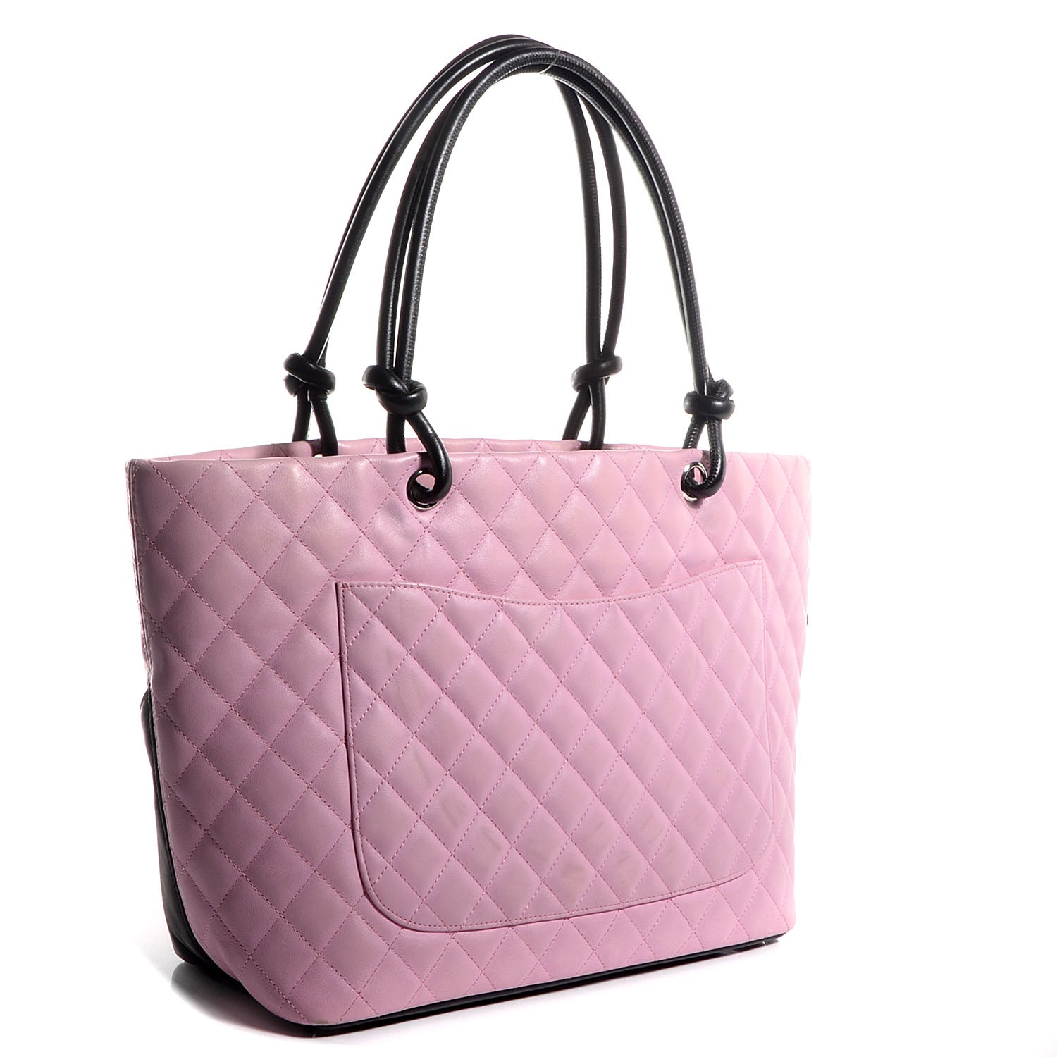 Chanel Calfskin Quilted Large Cambon Tote Pink Black 3 of 7