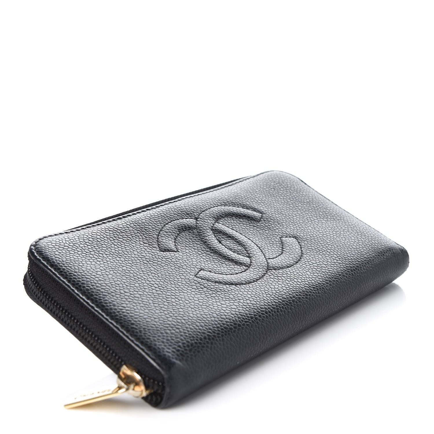 Chanel Caviar CC Timeless Large Zip Around Wallet Black 4 of 14