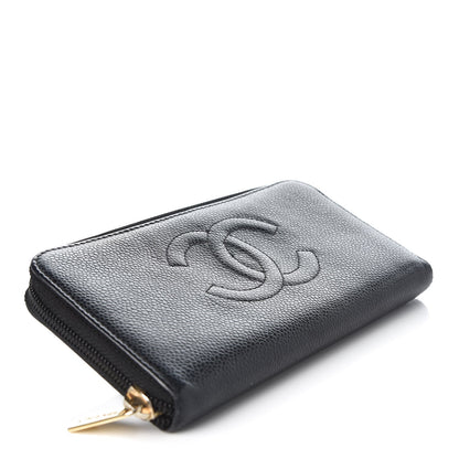 Chanel Caviar CC Timeless Large Zip Around Wallet Black 4 of 14