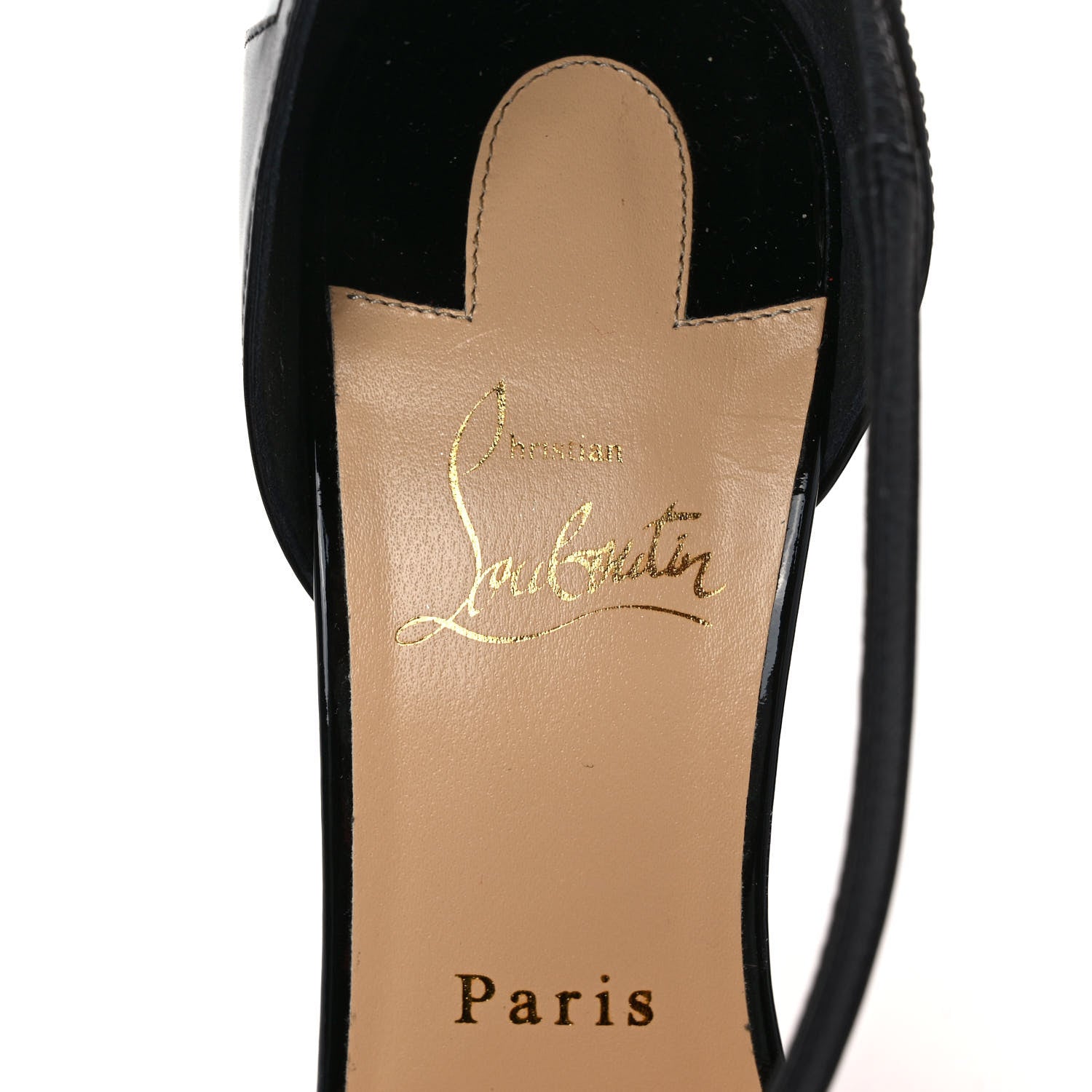 Christian Louboutin Patent Kid Round And Square 100 Pumps 40.5 Black 7 of 7