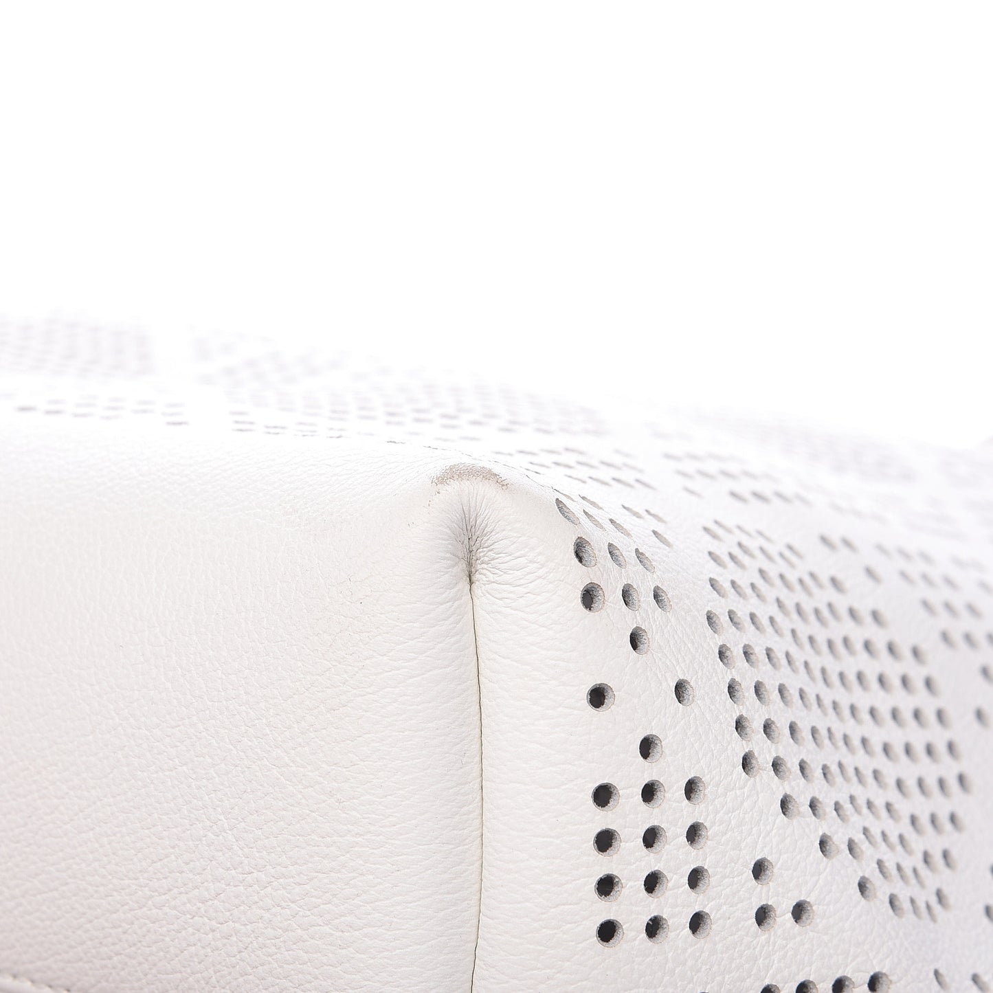 Calfskin Perforated Cannage Dioriva Tote White