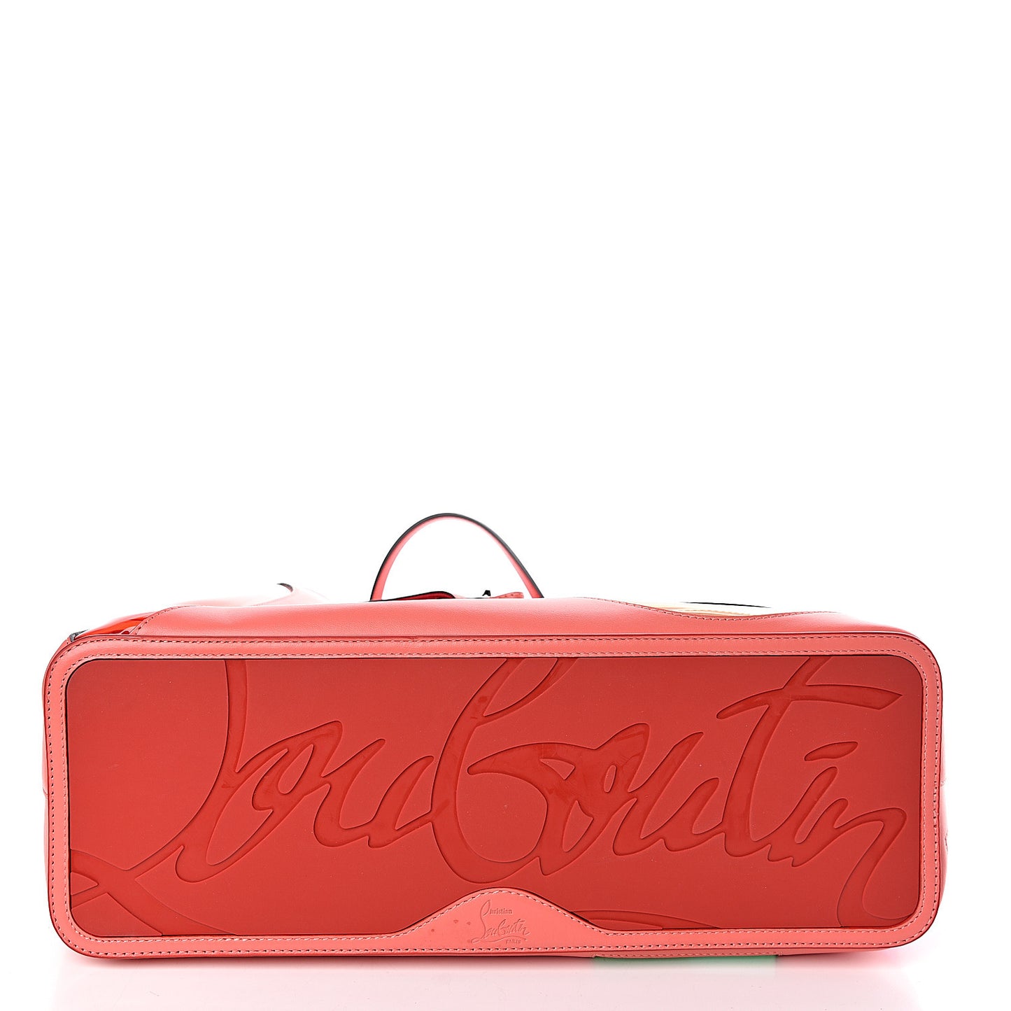 Calfskin PVC Love Spikes East West Cabata Tote Red