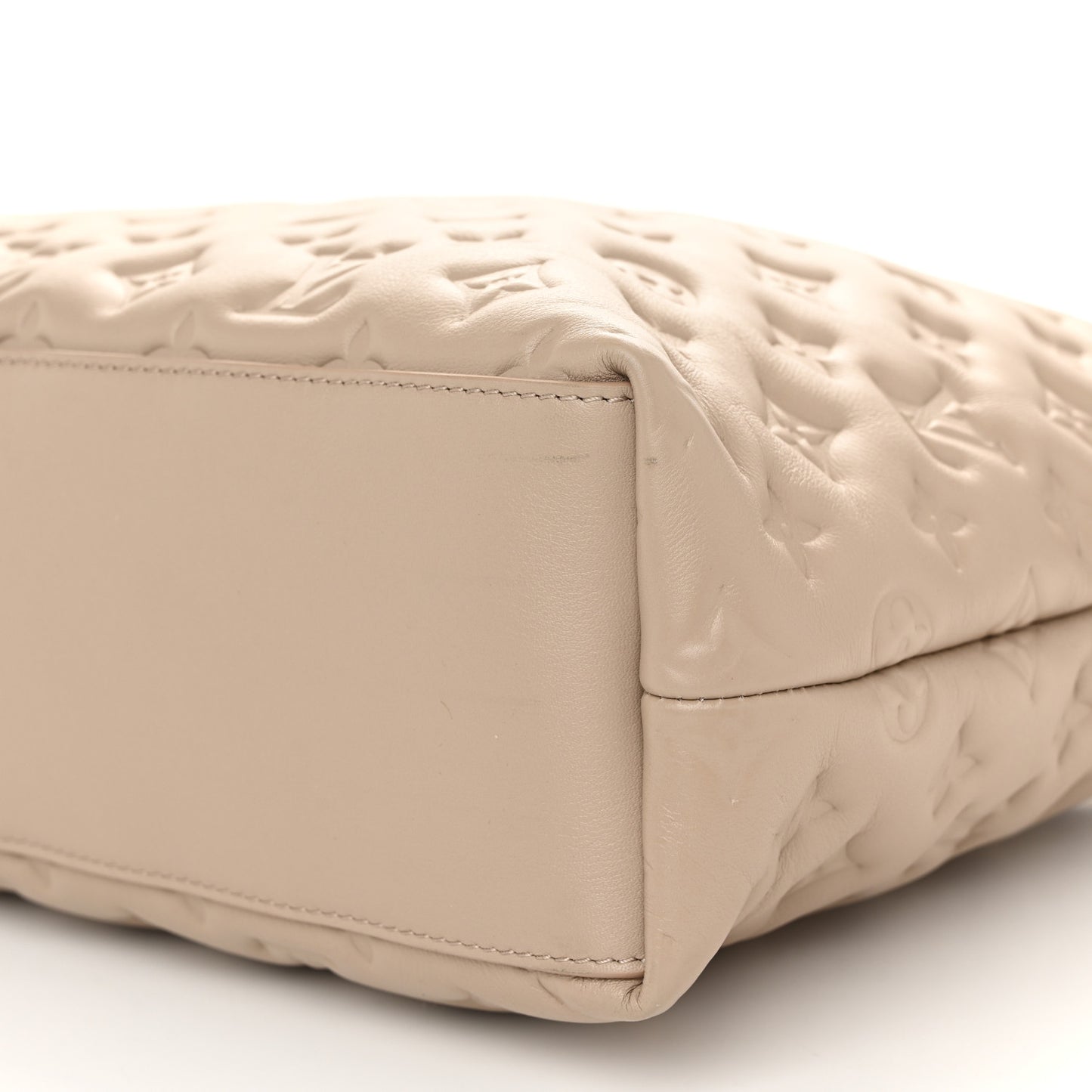 Lambskin Embossed Monogram Coussin Hobo MM Galet