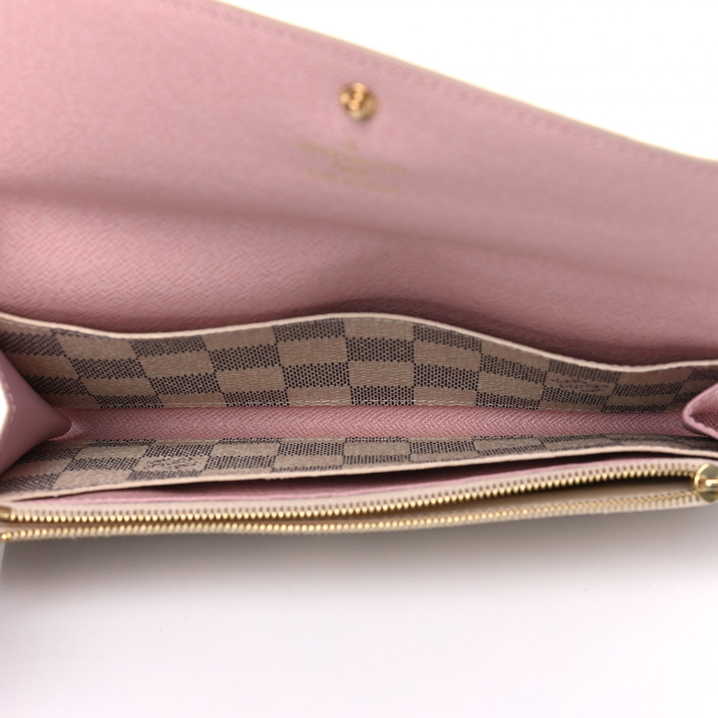 Damier Azur Emilie Wallet Rose Ballerine