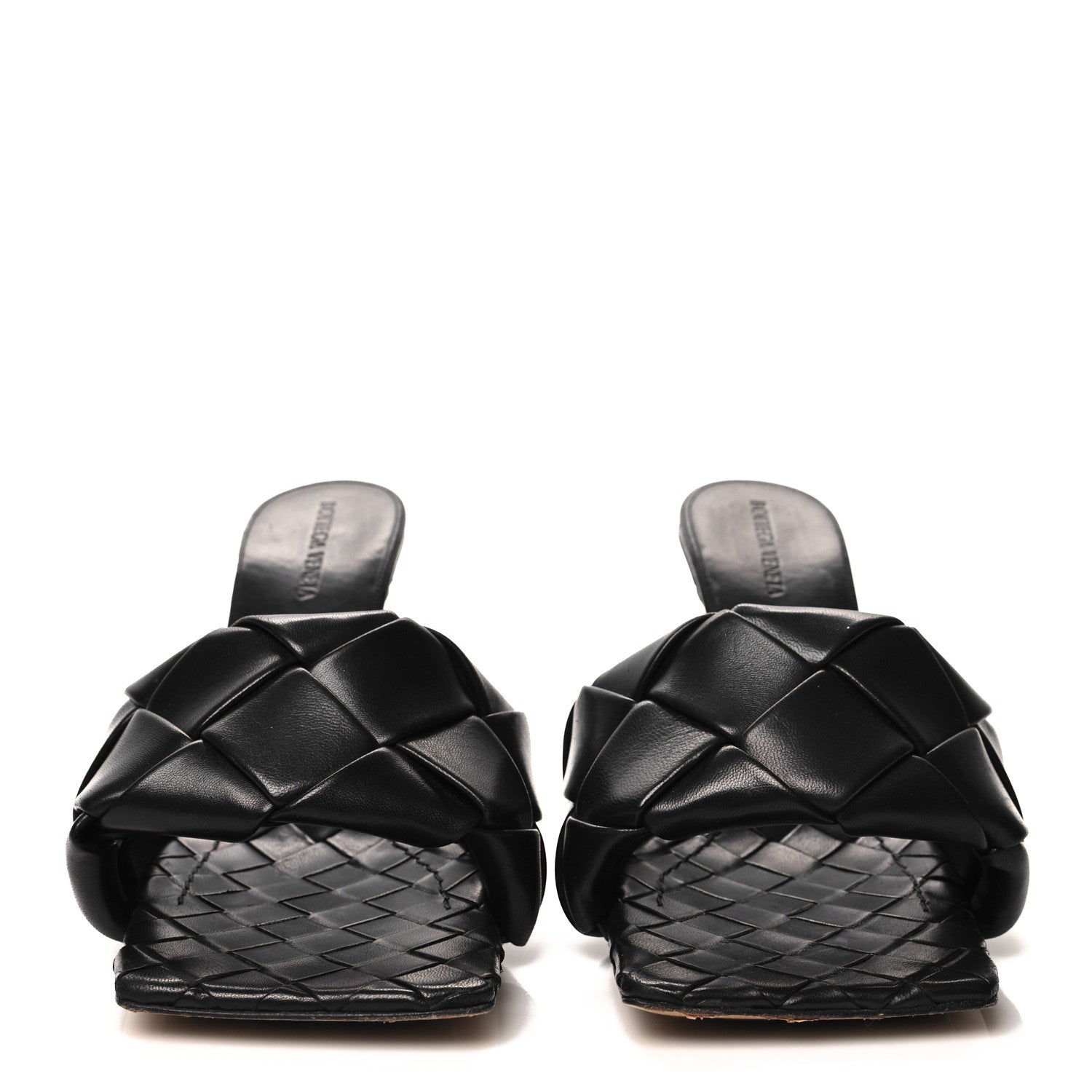 Bottega Veneta Nappa Maxi Intrecciato Lido Mule Sandals 41 Black 2 of 7