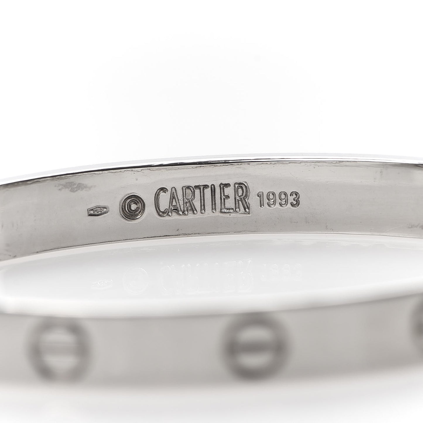 18K White Gold LOVE Bracelet 16