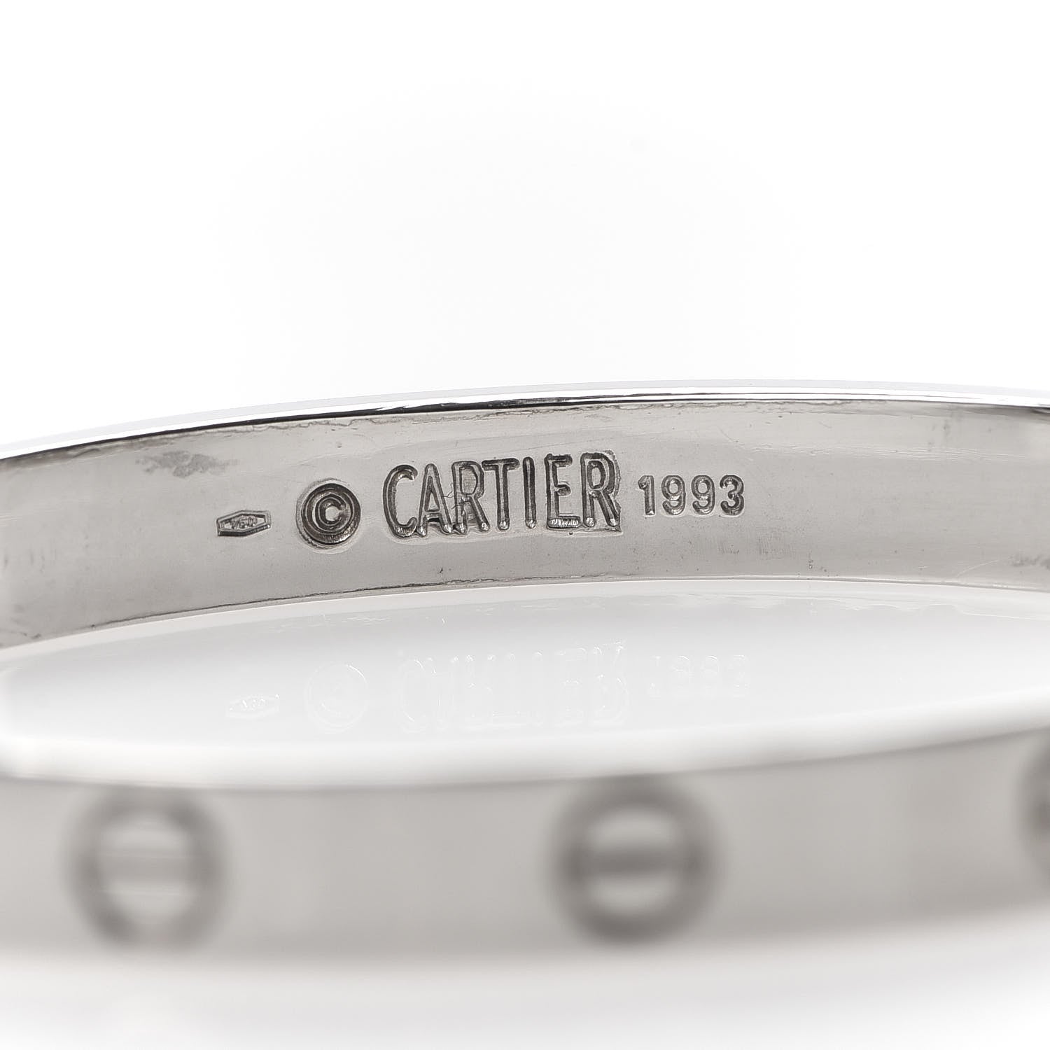 Cartier 18K White Gold LOVE Bracelet 16 7 of 8