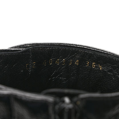 Saint Laurent Shiny Calfskin Fetish Lace Up Ankle Boots 36.5 Black 8 of 9