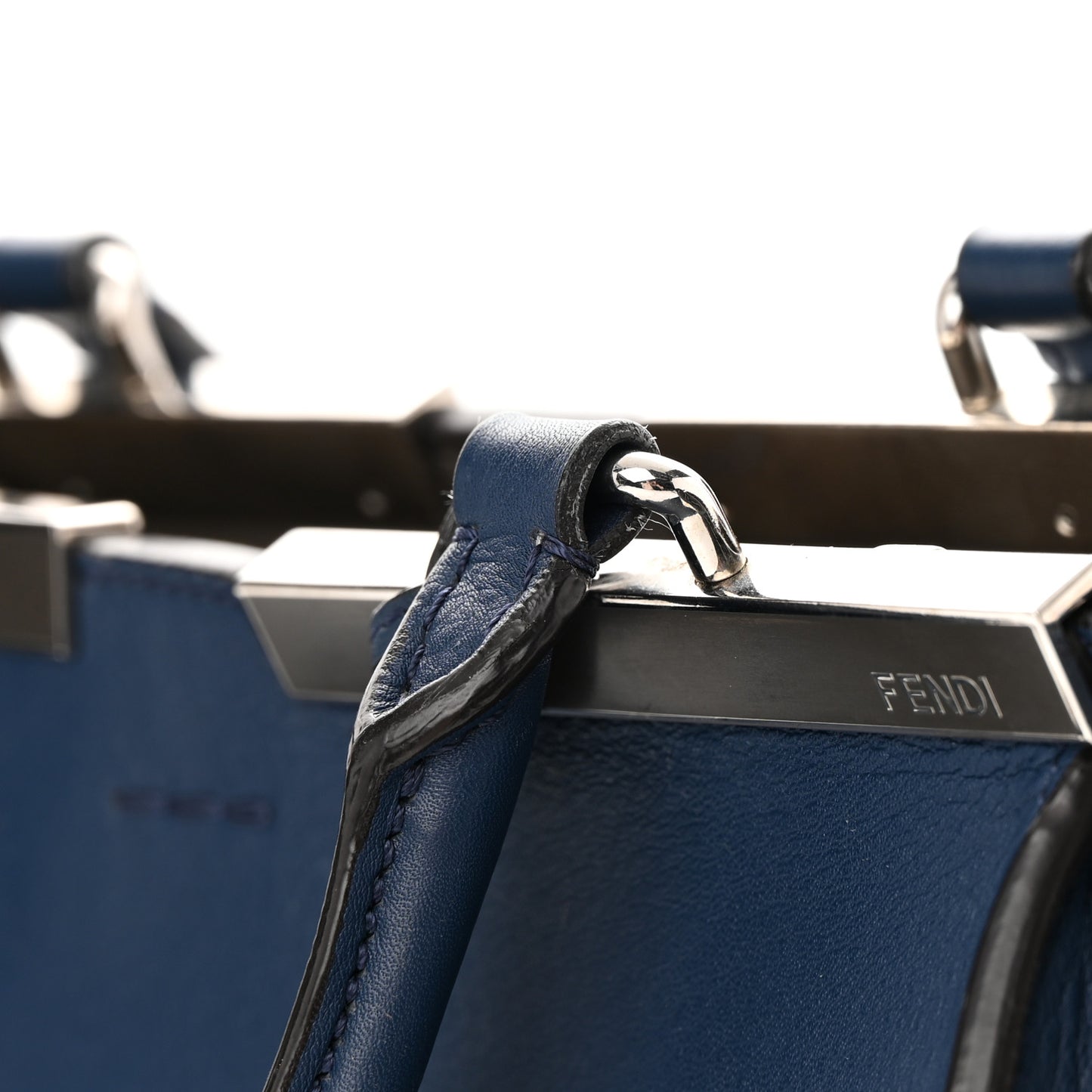 Vitello Dolce Shiny Nappa Petite 3Jours Tote Blue