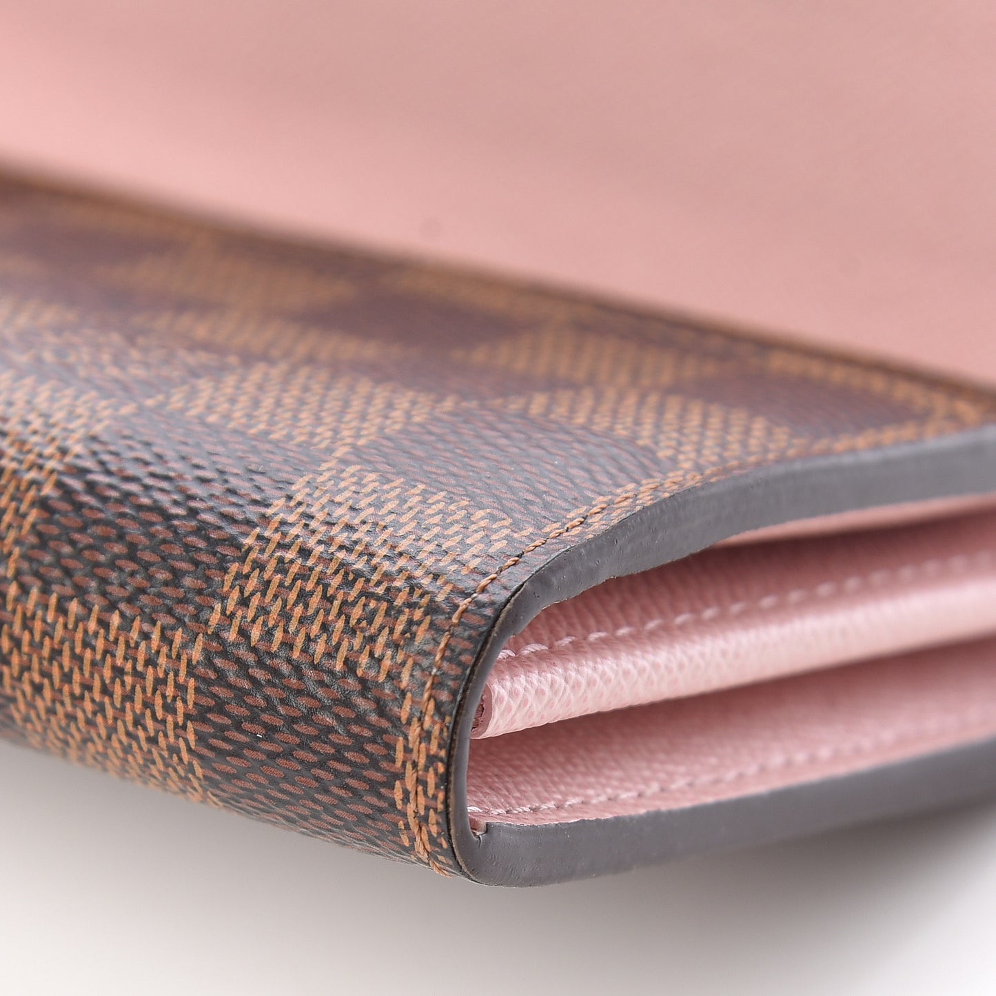 Damier Ebene Sarah Wallet NM Rose Ballerine