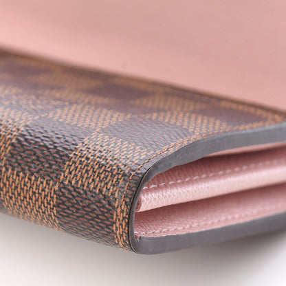 Louis Vuitton Damier Ebene Sarah Wallet NM Rose Ballerine 8 of 9