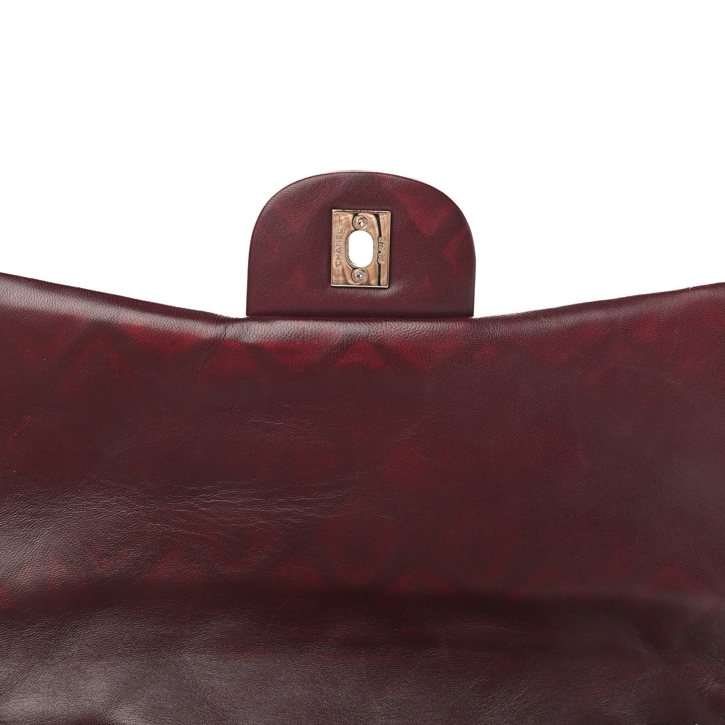 Patent Quilted Jumbo Double Flap Red