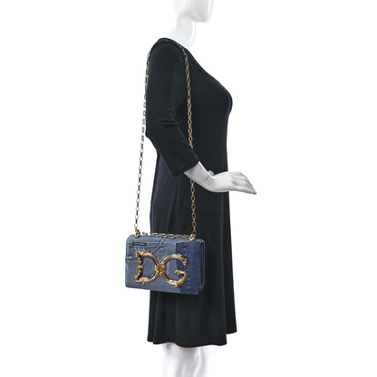 Dolce & Gabbana Denim DG Girls Shoulder Bag Blue 2 of 10